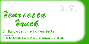 henrietta hauck business card